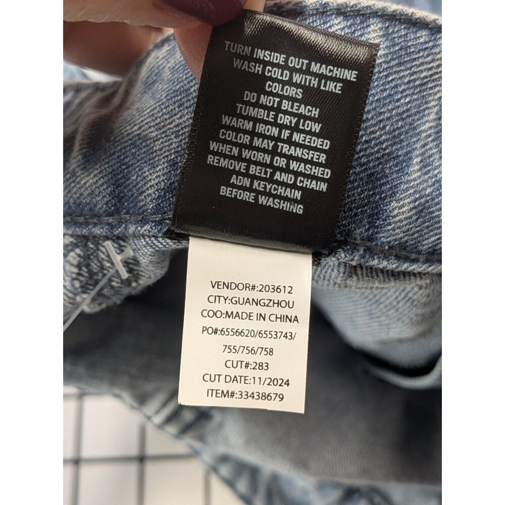 Patchwork Cargo Denim Pants Butterfly Mushroom Wi… - image 11